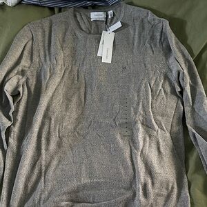 Calvin Klein Heather Gray Crew Neck Top